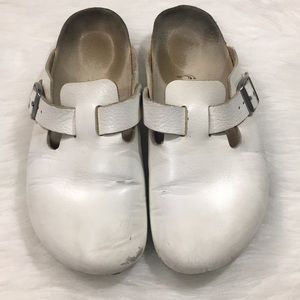 white boston birkenstock